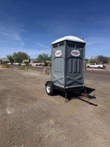 Southwest Sanitation single-unit porta potty trailer in Phoenix