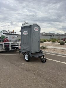Southwest Sanitation towable porta potty trailer with steps